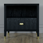 Прикроватная тумбочка с полкой Elsa Dreams Black варинант исполнения - 5 | Loft Concept в Тюмени
