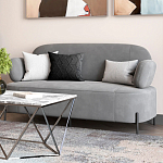 Диван в велюровой обивке серого цвета COLOR BLOCK варинант исполнения - 8 | Loft Concept в Тюмени