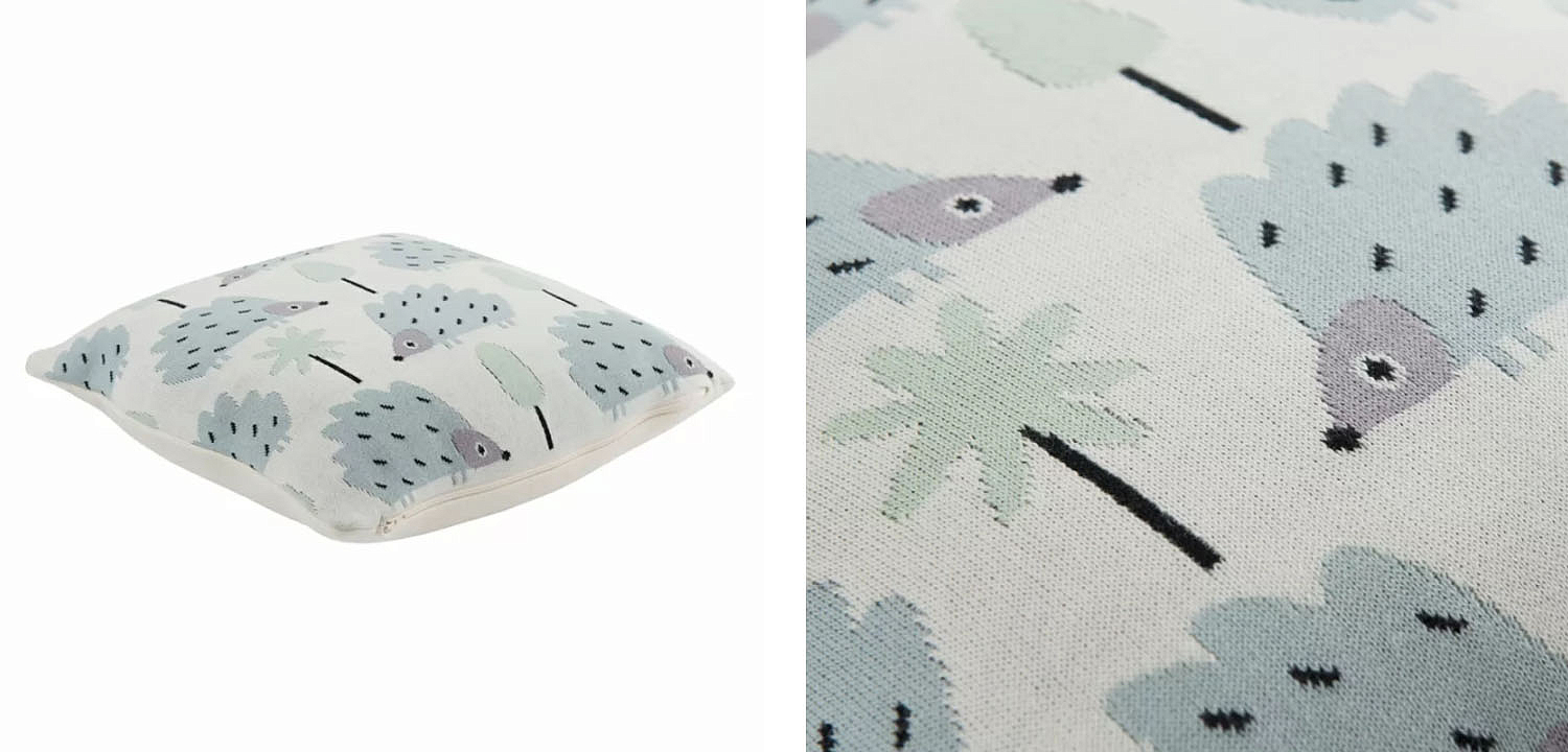 Подушка Blue Hedgehogs Подушка Blue Hedgehogs - Loft-Concept в Тюмени