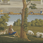 Обои ручная роспись Monuments of Paris Roberts on scenic paper варинант исполнения - 1 | Loft Concept в Тюмени