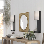 Бра на прозрачном штативе с тканевым абажуром в форме цилиндра Conciseness варинант исполнения - 5 | Loft Concept в Тюмени