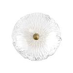 Бра в форме прозрачного стеклянного цветка с рельефной текстурой Textured Glass варинант исполнения - 3 | Loft Concept в Тюмени