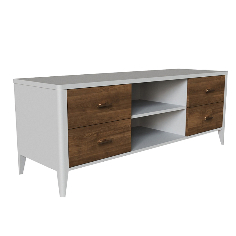 ТВ-тумба с 4-мя ящиками и полками Tasteful Furniture Слоновая кость ТВ-тумба с 4-мя ящиками и полками Tasteful Furniture Слоновая кость в Тюмени | Loft Concept