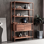 Стеллаж в гостиную для книг Moon Walnut Furniture варинант исполнения - 4 | Loft Concept в Тюмени