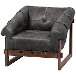 Кресло Duncan винтажная черная кожа варинант исполнения - 2 | Loft Concept в Тюмени