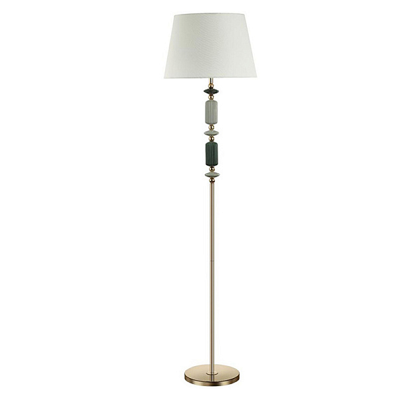 Торшер Iris Fabric Lampshade Floor lamp Candy Золотой Белый Торшер Iris Fabric Lampshade Floor lamp Candy Золотой Белый в Тюмени | Loft Concept
