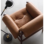 Кресло с деревянным каркасом и обивкой из натуральной кожи Medieval Furniture варинант исполнения - 5 | Loft Concept в Тюмени