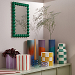 Настенное зеркало в зеленой раме Nya Green Mirror варинант исполнения - 3 | Loft Concept в Тюмени