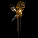 Бра с 2-мя плафонами из стекла и металла и вертикальными подвесками Gilded Mirage  варинант исполнения - 6 | Loft Concept в Тюмени