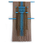 Дизайнерское Панно Макраме из хлопковых нитей Japan Wall Panel Blue варинант исполнения - 2 | Loft Concept в Тюмени