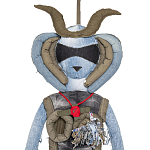 Кукла из джинсовой одежды и армейских палаток Rusalka Jeans&Tents варинант исполнения - 2 | Loft Concept в Тюмени