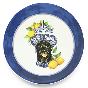 Тарелка Abhika PLATE MORO HEAD D 28,5 Blue