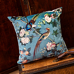 Подушка декоративная с изображением птицы в саду Chinoiserie Birds in the Garden Cushion варинант исполнения - 2 | Loft Concept в Тюмени