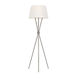 Торшер на трех тонких перекрещенных ножках с белым конусным абажуром из льна Feiss варинант исполнения - 5 | Loft Concept в Тюмени