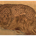 Картина с изображением Леопардов Leopards by stream варинант исполнения - 2 | Loft Concept в Тюмени