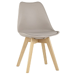 Стул с основой из пластика и мягким сиденьем Arvika Beige варинант исполнения - 1 | Loft Concept в Тюмени