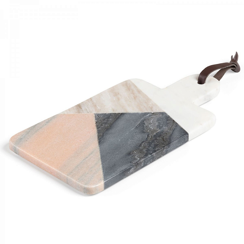 Разделочная доска Marble Triangles Розовый (Rose) Серый Белый Разделочная доска Marble Triangles Розовый (Rose) Серый Белый в Тюмени | Loft Concept