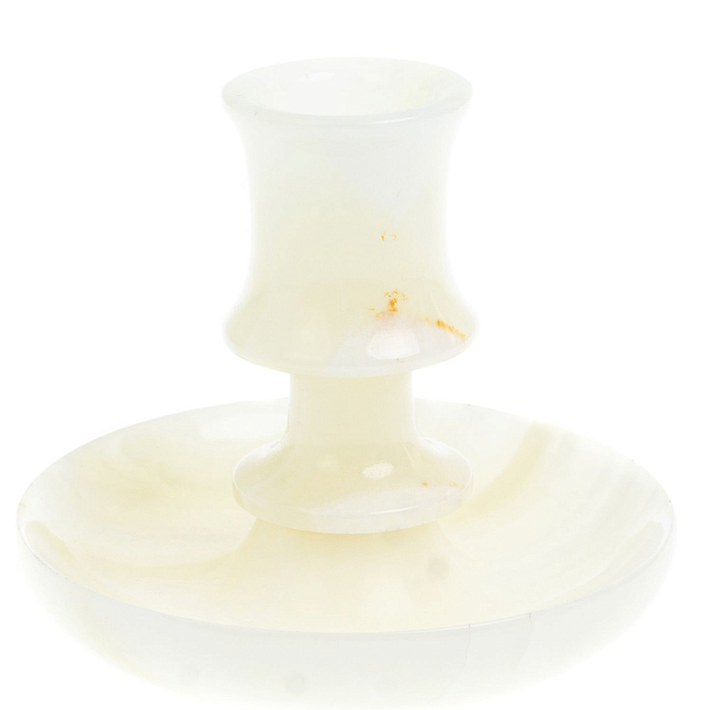 Подсвечник в виде чаши из натурального камня оникс Stone Candlestick Бежевый Подсвечник в виде чаши из натурального камня оникс Stone Candlestick Бежевый в Тюмени | Loft Concept