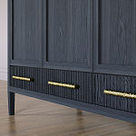 Большой Шкаф Primo Черный дуб с 3 дверьми и 3 выдвижными ящиками варинант исполнения - 5 | Loft Concept в Тюмени