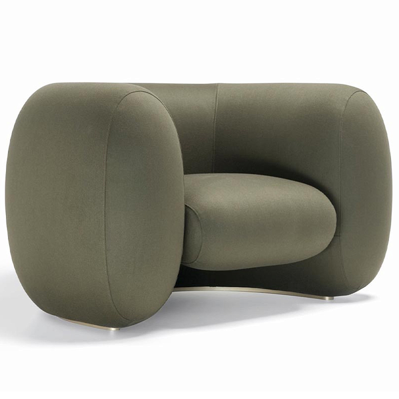 Дизайнерское полукруглое мягкое кресло CINNAMON Armchair Зеленый Дизайнерское полукруглое мягкое кресло CINNAMON Armchair Зеленый в Тюмени | Loft Concept