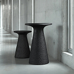 Круглый приставной столик из массива манго Piero Black Side Table варинант исполнения - 6 | Loft Concept в Тюмени