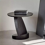 Дизайнерский журнальный столик чёрный с круглой столешницей Arycy варинант исполнения - 5 | Loft Concept в Тюмени