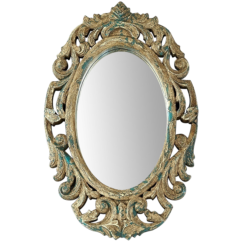 Настенное овальное зеркало Aina Mirror Бежево-серый Зеленый Настенное овальное зеркало Aina Mirror Бежево-серый Зеленый в Тюмени | Loft Concept
