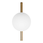 Бра с золотым основанием и белым плафоном в форме шара Bubble варинант исполнения - 4 | Loft Concept в Тюмени