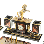 Настольный письменный набор из яшмы и долерита с декором в виде коня Manager Organizer варинант исполнения - 2 | Loft Concept в Тюмени