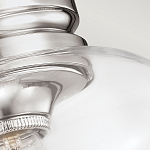 Потолочный светильник с прозрачным стеклянным плафоном в форме широкого колокола Feiss варинант исполнения - 2 | Loft Concept в Тюмени