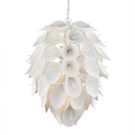 Люстра белая каплевидной формы из цветков лилии White Natural Lines варинант исполнения - 1 | Loft Concept в Тюмени
