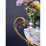 Чаша из прозрачного рельефного стекла на бронзовой подставке Eden Garden варинант исполнения - 3 | Loft Concept в Тюмени