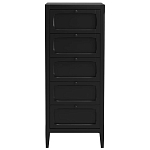 Комод узкий с 5-ю ящиками черный Silva Black Chest of Drawers варинант исполнения - 1 | Loft Concept в Тюмени