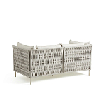 Диван садовый с плетеными ремешками и спинкой  Kleo варинант исполнения - 6 | Loft Concept в Тюмени