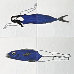 Плитка с узором Рыба пловчиха варинант исполнения - 2 | Loft Concept в Тюмени