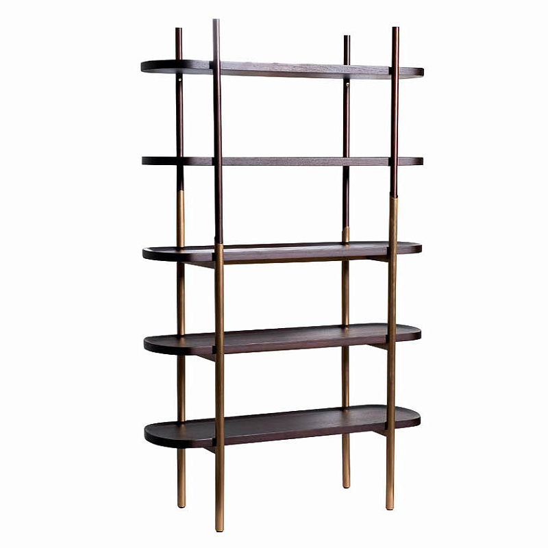 Стеллаж Agostin Rack Латунь Шоколад Стеллаж Agostin Rack Латунь Шоколад в Тюмени | Loft Concept