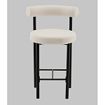 Стул полубарный Floreo букле молочный варинант исполнения - 4 | Loft Concept в Тюмени