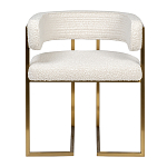 Стул букле бежевый с каркасом цвета матовое золото Tactility варинант исполнения - 1 | Loft Concept в Тюмени
