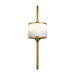 Бра вертикальное с белым полукруглым плафоном и длинным стержнем S Kichler варинант исполнения - 1 | Loft Concept в Тюмени