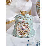 Шкатулка голубого цвета с рисунком и состаренным эффектом Eden Garden варинант исполнения - 9 | Loft Concept в Тюмени