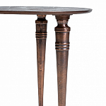 Кофейный столик с рельефной столешницей из металла Aplika Bronze варинант исполнения - 3 | Loft Concept в Тюмени