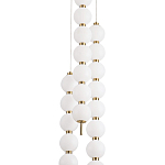 Подвесной светильник с плафонами в виде шаров из акрила Pearls Suspension Brass Cascade Hanging Lamp варинант исполнения - 2 | Loft Concept в Тюмени