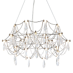 Люстра с каркасом из тонких металлических нитей и хрустальными подвесками Crystal Metal Threads Chandelier 60 варинант исполнения - 1 | Loft Concept в Тюмени