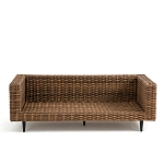 Трехместный садовый диван из плетеного пластика Matteo варинант исполнения - 8 | Loft Concept в Тюмени