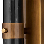 Бра цилиндрической формы чёрного цвета с 2-мя плафонами Marble Glow варинант исполнения - 4 | Loft Concept в Тюмени