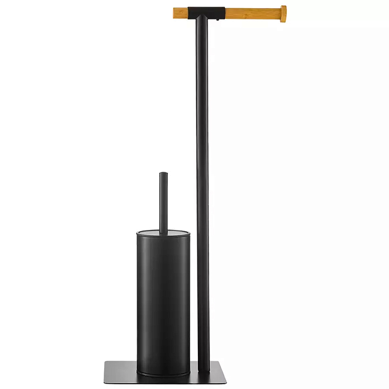 Держатель для туалетной бумаги с ершиком Black Bathroom Accessory Черный Держатель для туалетной бумаги с ершиком Black Bathroom Accessory Черный в Тюмени | Loft Concept