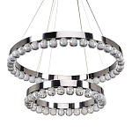 Люстра с двумя кольцами цвета хром и прозрачными хрустальными шарами по периметру Sacramento Transparent Balls Chandelier варинант исполнения - 1 | Loft Concept в Тюмени