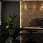 Гипсовая 3D панель с принтографией PM-08 варинант исполнения - 1 | Loft Concept в Тюмени