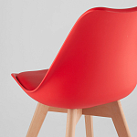 Стул с основой из пластика и мягким сиденьем Arvika Red варинант исполнения - 6 | Loft Concept в Тюмени