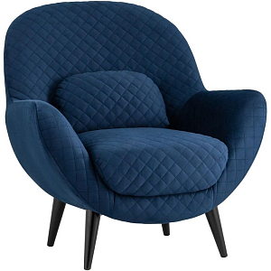 Кресло Olwen синий велюр